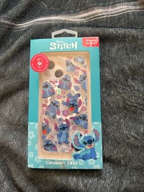Disney Stitch Clear Blue iPhone Case for iPhone 13/14/15
